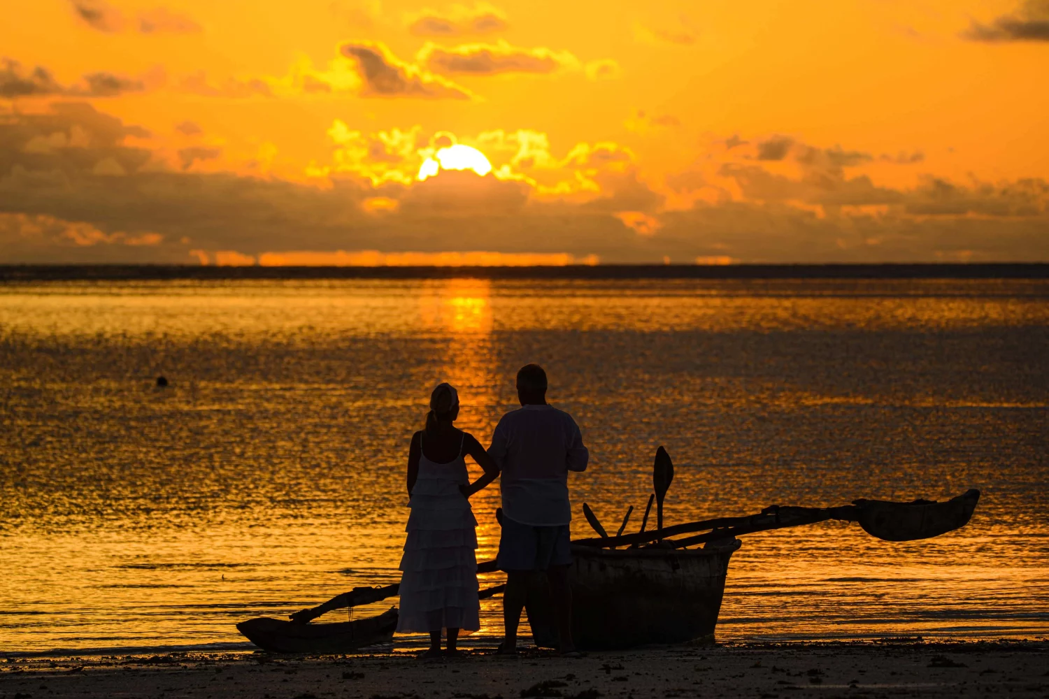 tourists enjoying ecotourism sunset